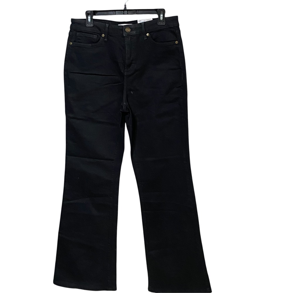 LC Lauren Conrad Super High Rise Flare Jeans Black Size 12 New With Tags